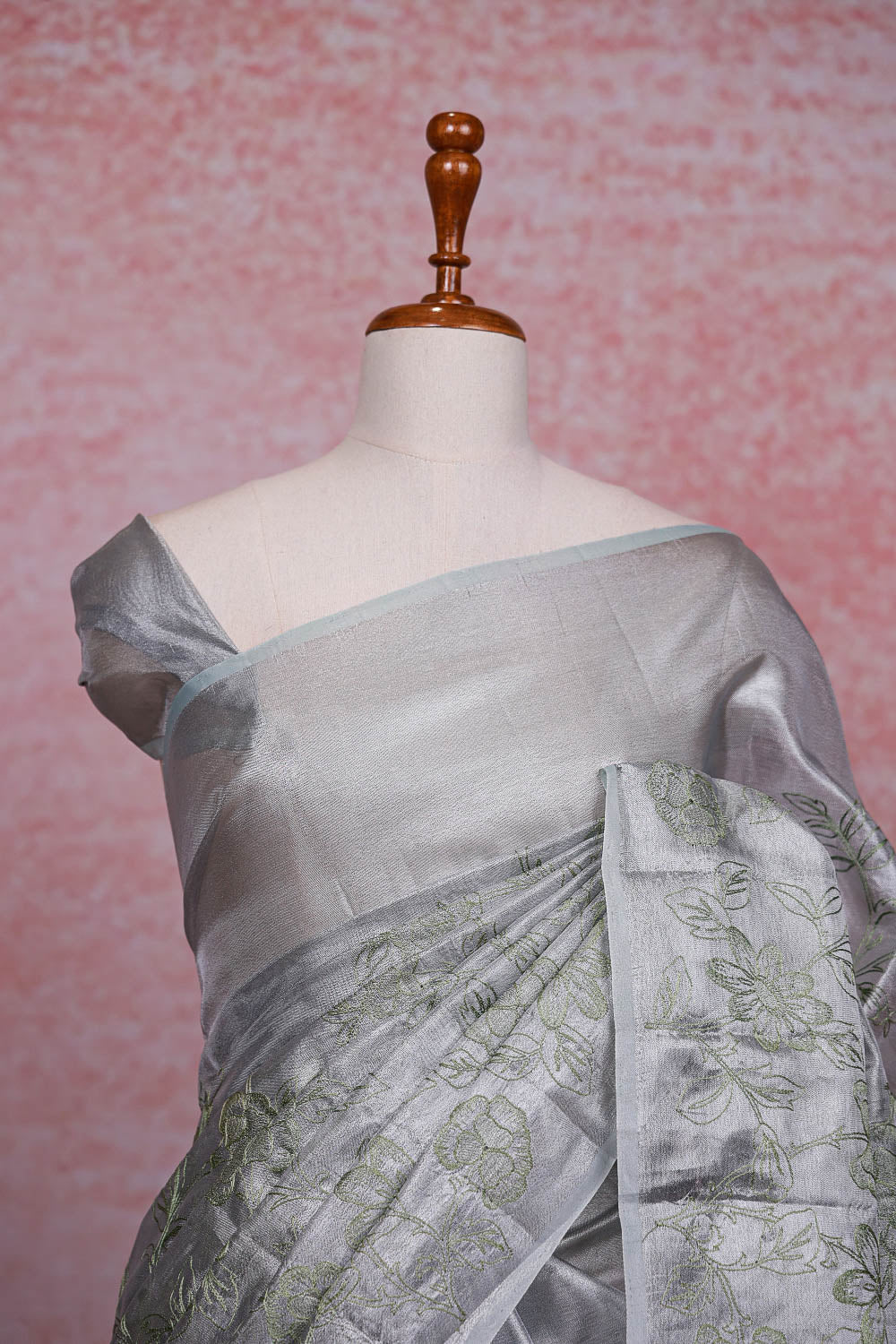Silver Semi Tissue Saree