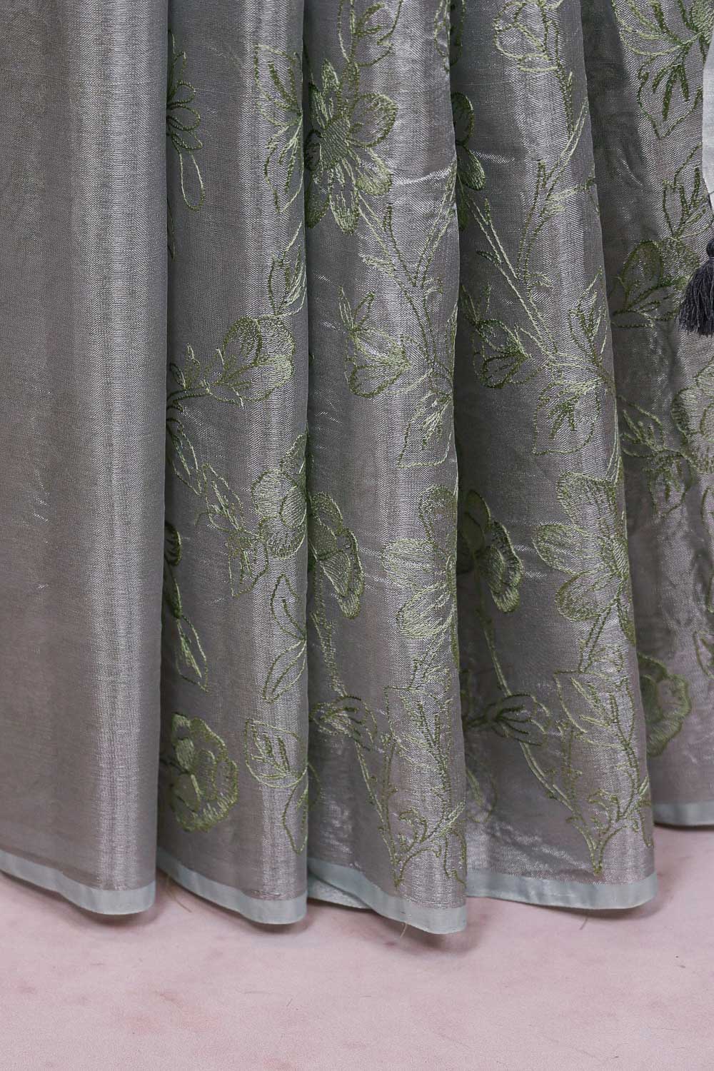 Silver Semi Tissue Saree