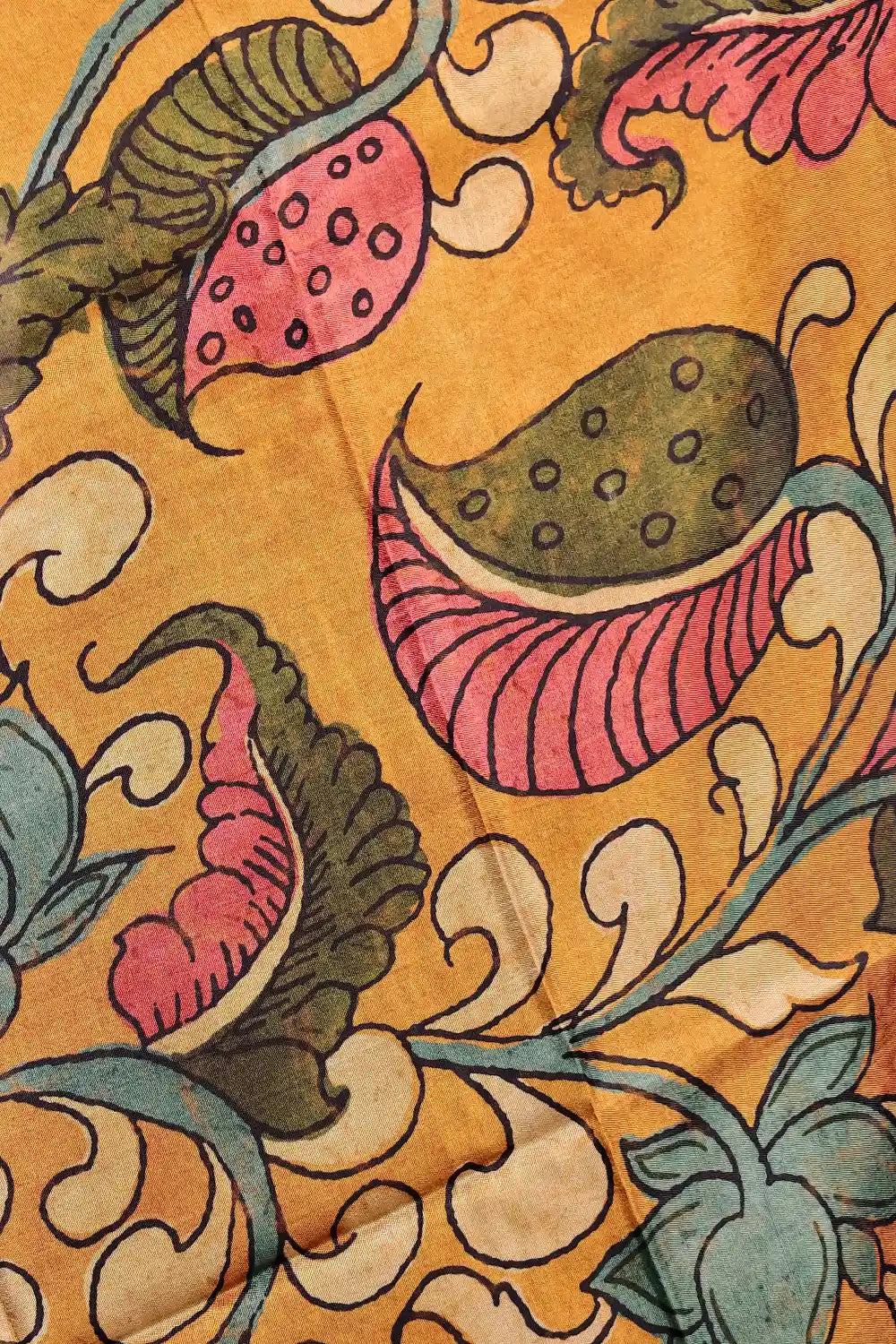 Green Semi Silk Printed Unstitched Churidar Material
