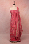 Pink Mascline Printed Unstitched Churidhar Material