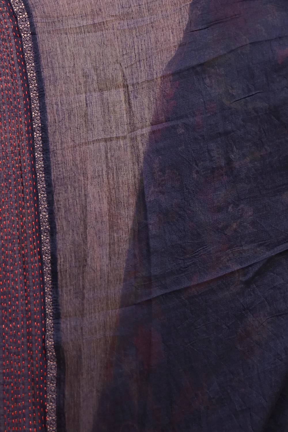 Navy Blue Cotton Printed Unstitched Churidar Material