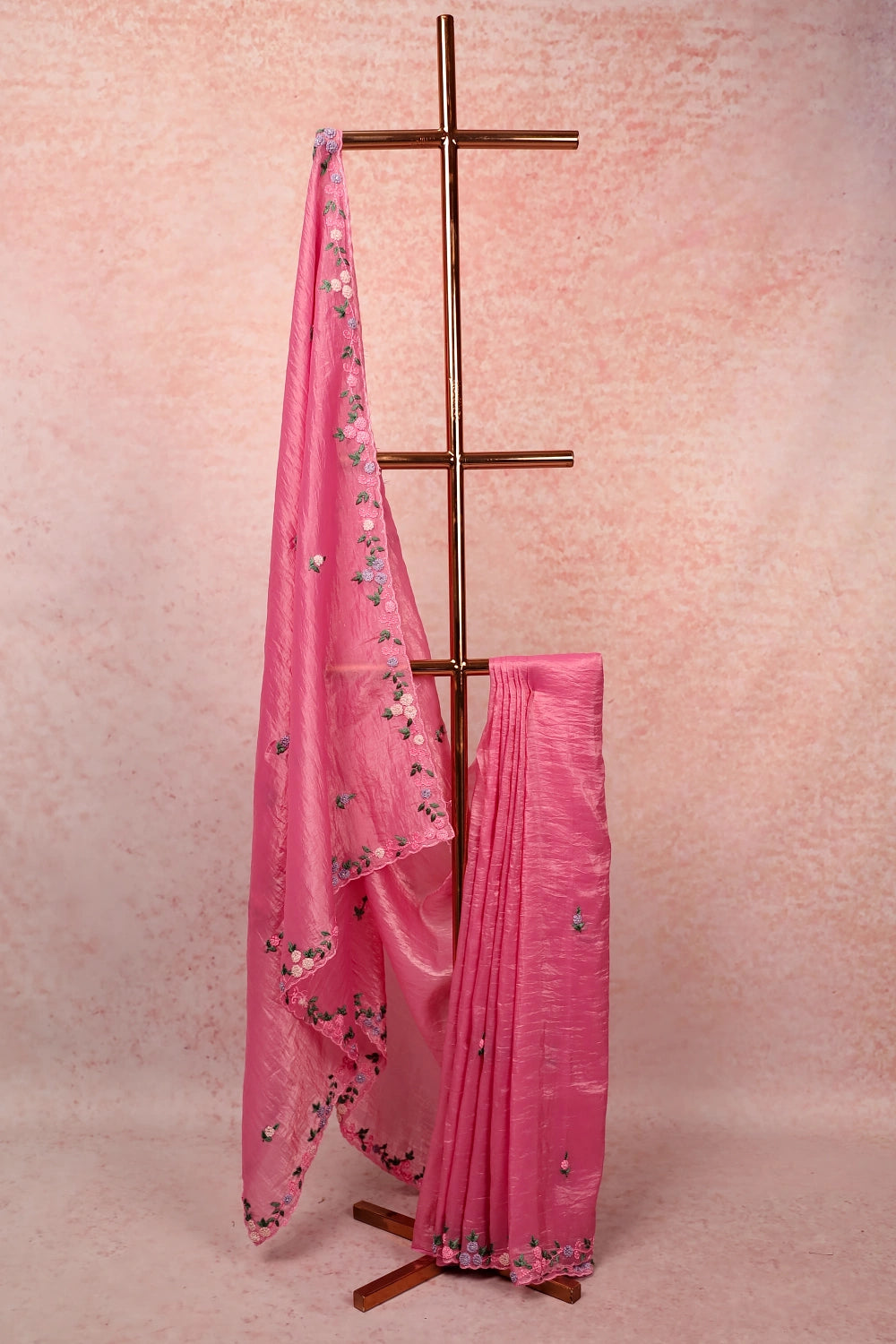 Pink Crush Organza Saree