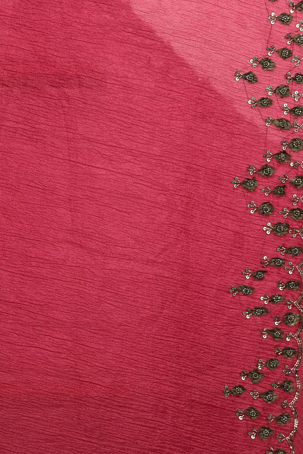 Wine Crush Organza Saree