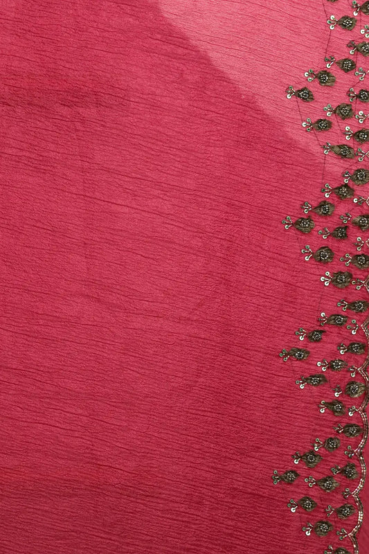 Wine Crush Organza Saree