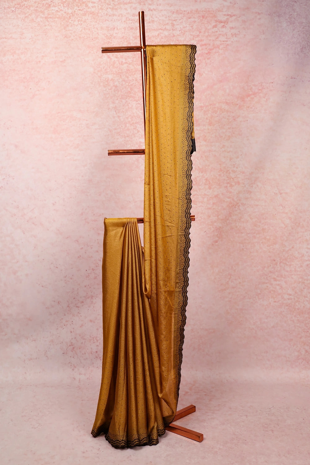 Light Yellow Shimmer Georgette Saree