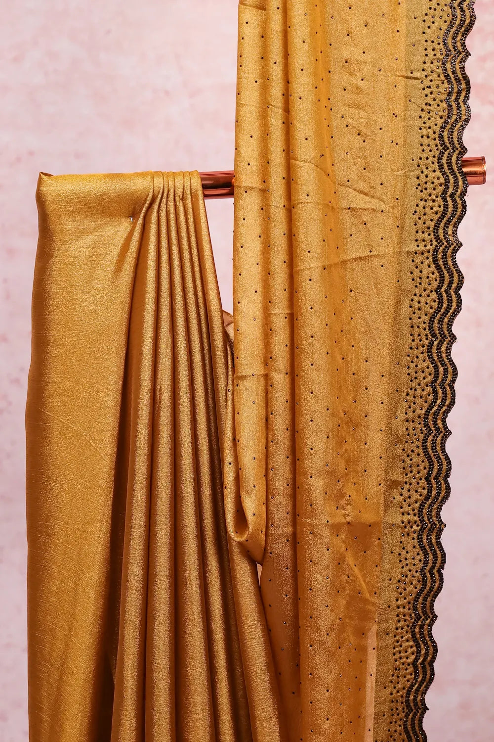 Light Yellow Shimmer Georgette Saree
