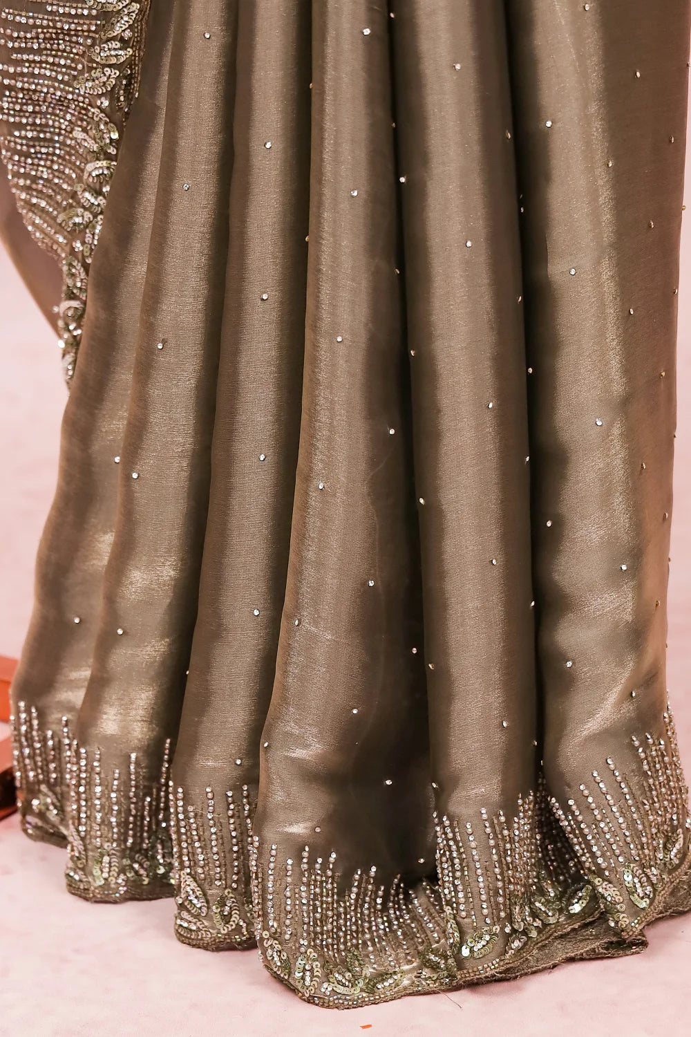 Pastel Green Tissue Saree