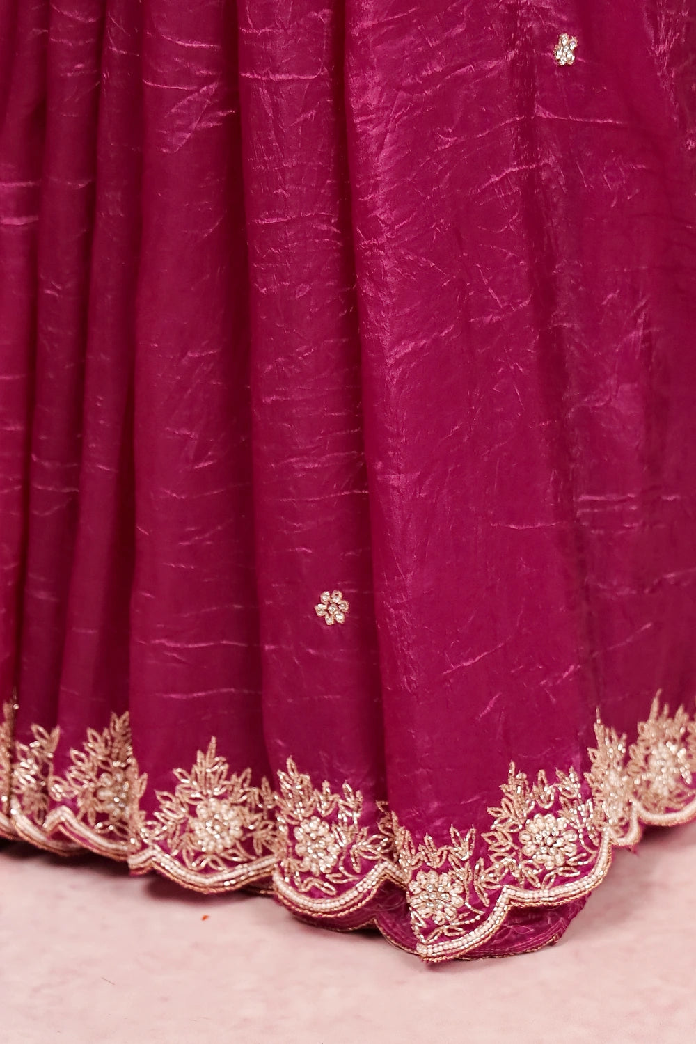 Violet Crush Organza Saree