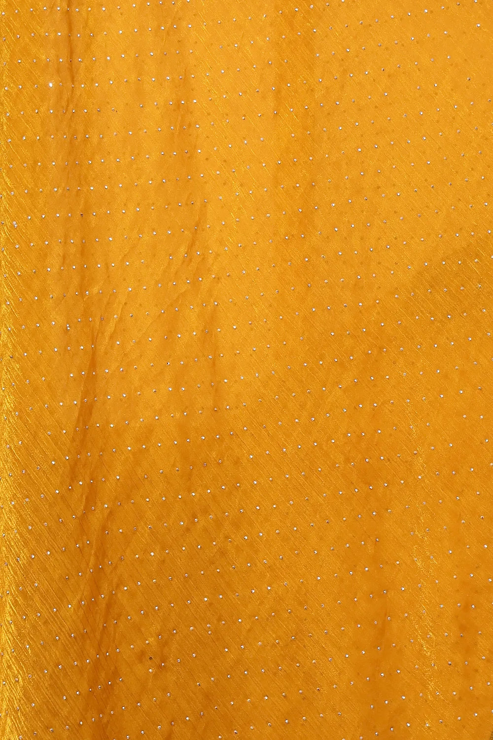 Yellow Velvet Organza Saree