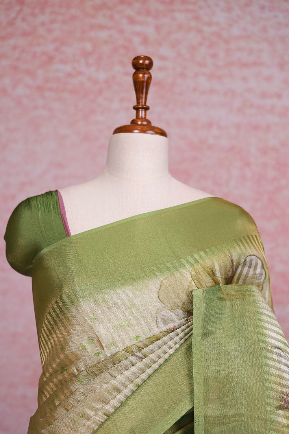 Cream Semi Silk Saree
