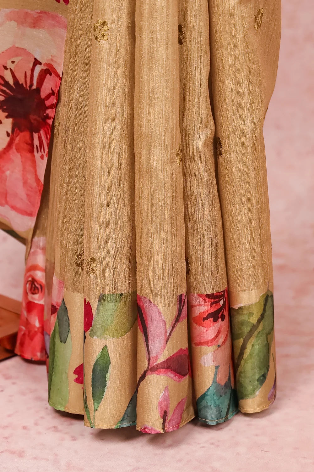 Chikku Color Semi Jute Saree