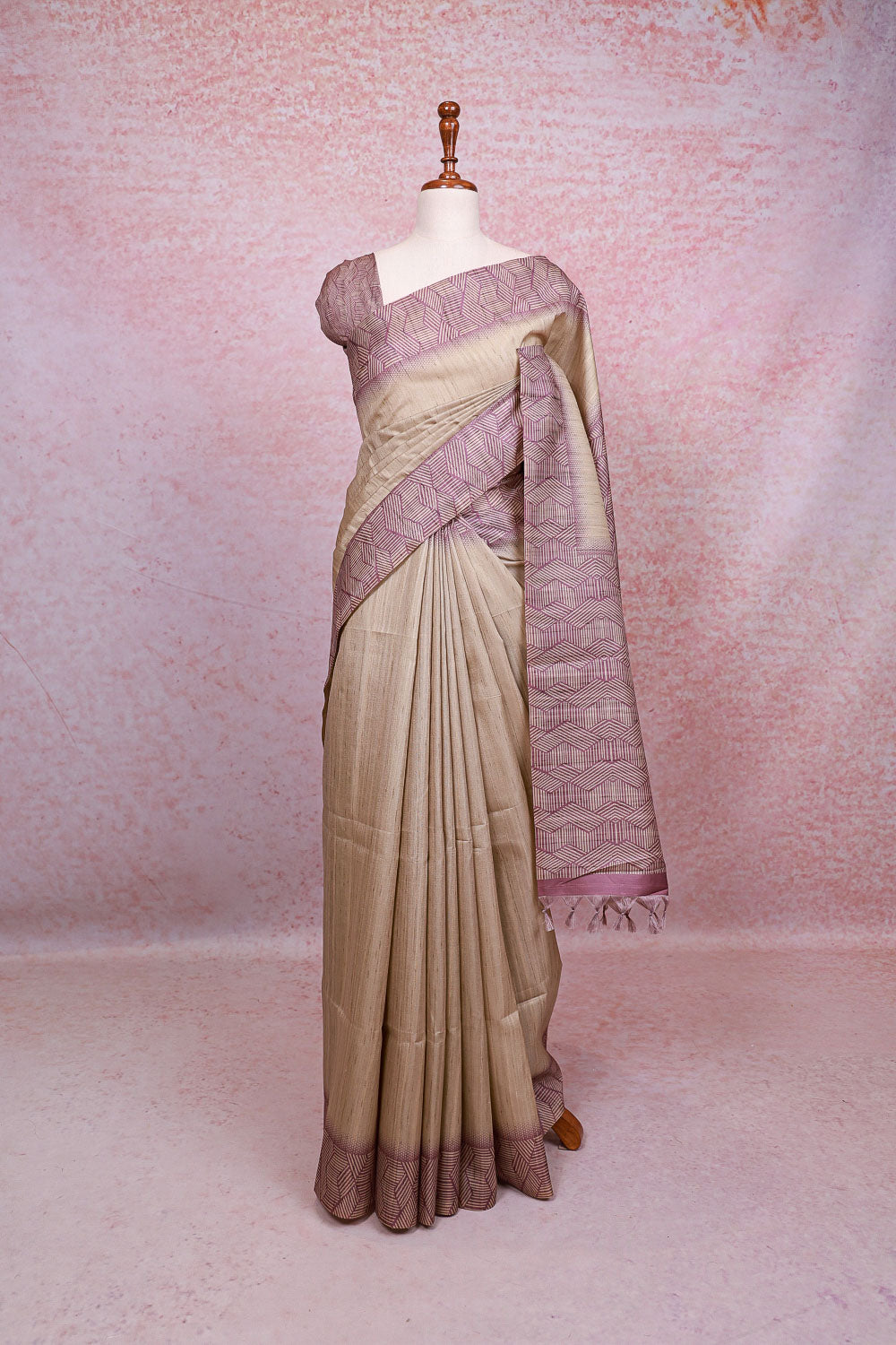 Chikku Semi Tussar Saree