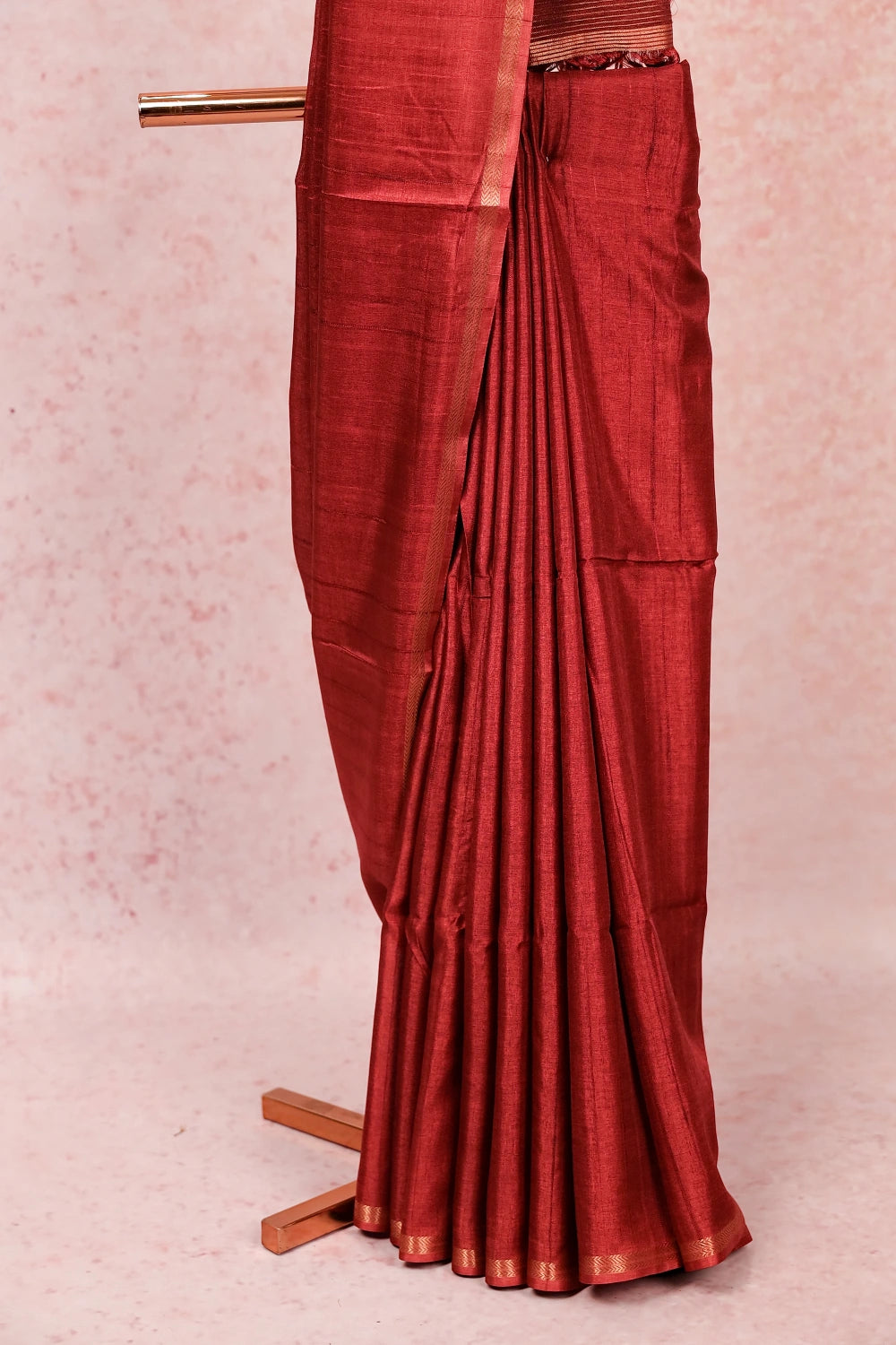 Brown Semi Jute Saree
