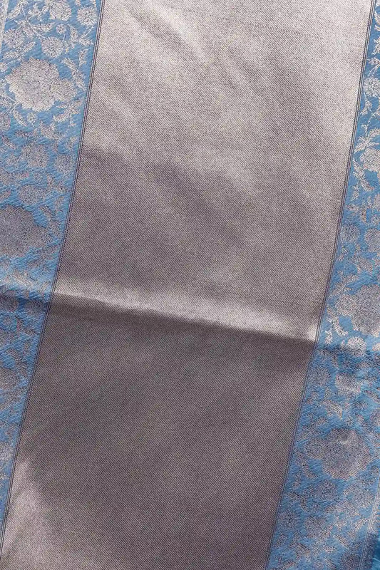 Teal Blue Semi Jute Saree