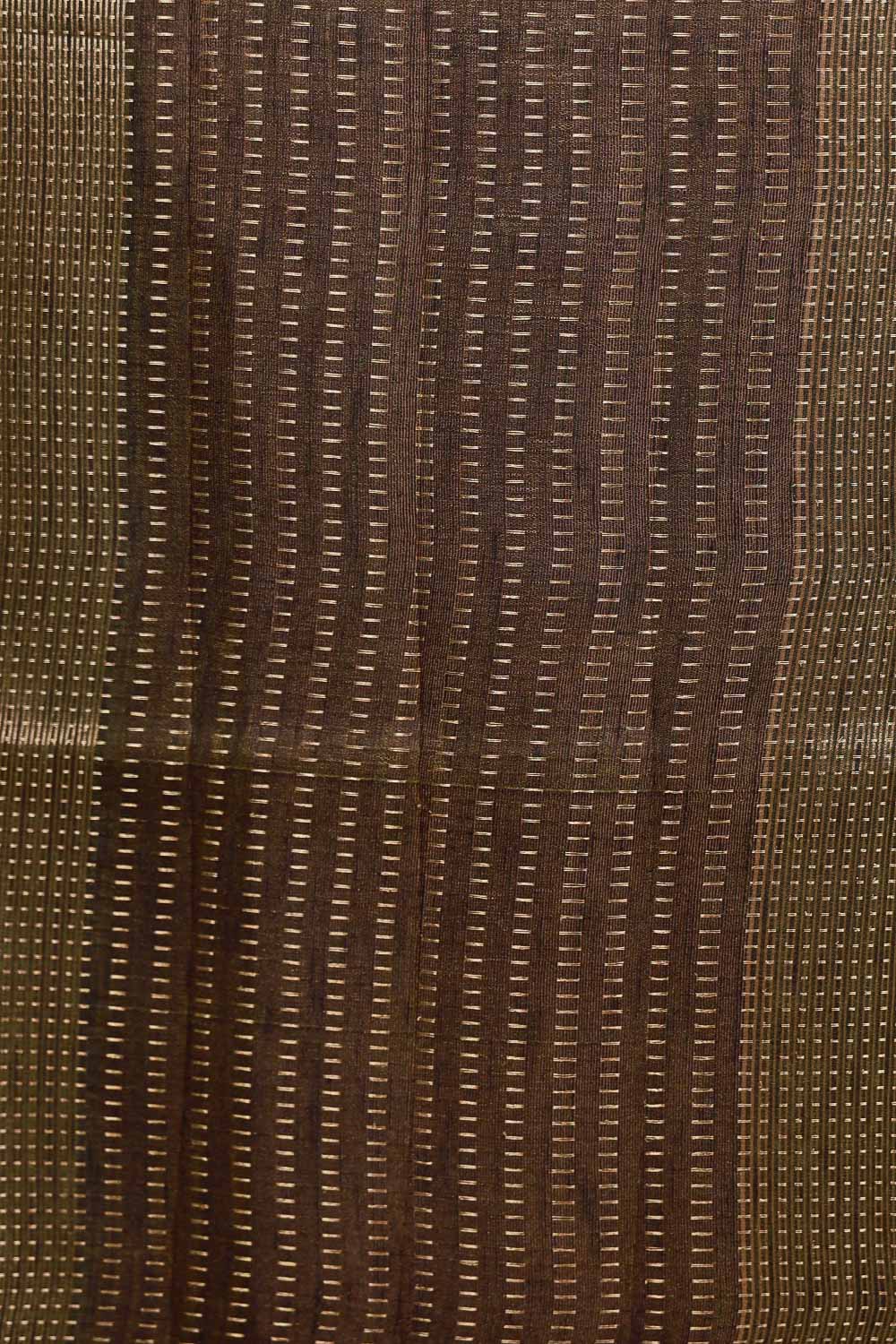 Olive Green Semi Tussar Saree