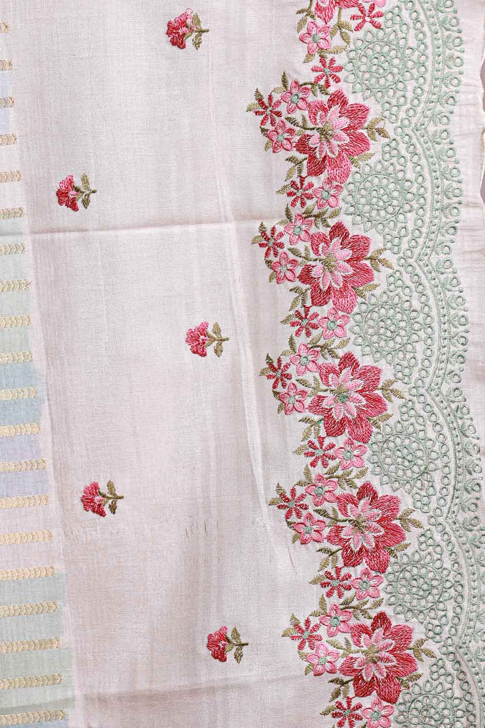 Multi Color Semi Tussar Saree