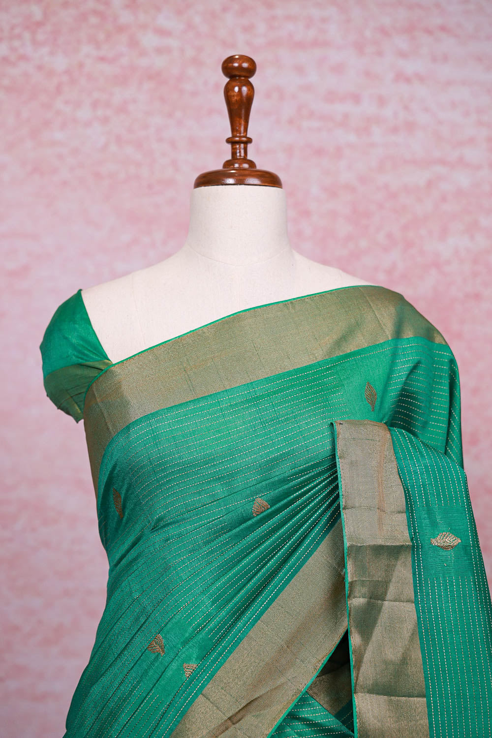 Green Semi Tussar Saree