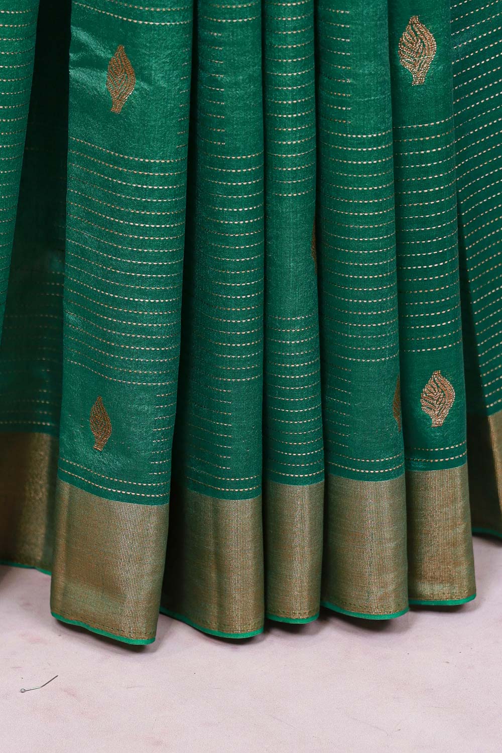 Green Semi Tussar Saree