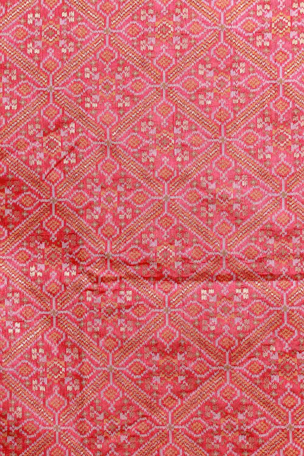 Maroon Semi Jute Saree