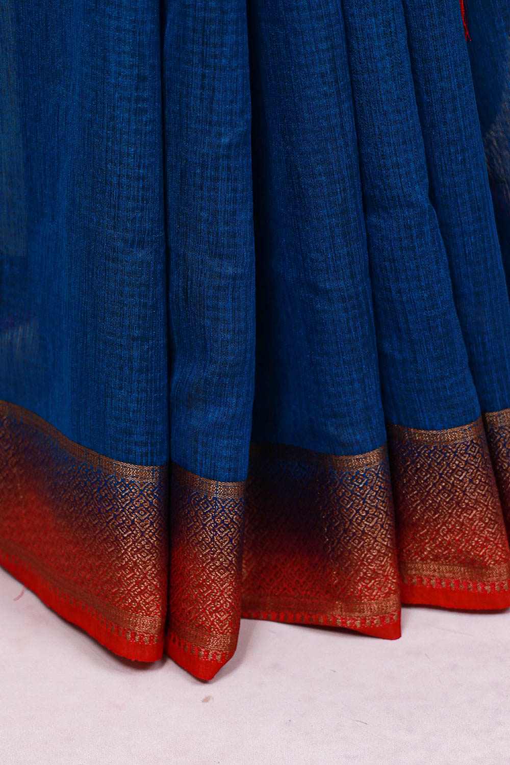 Dark Blue Semi Jute Saree