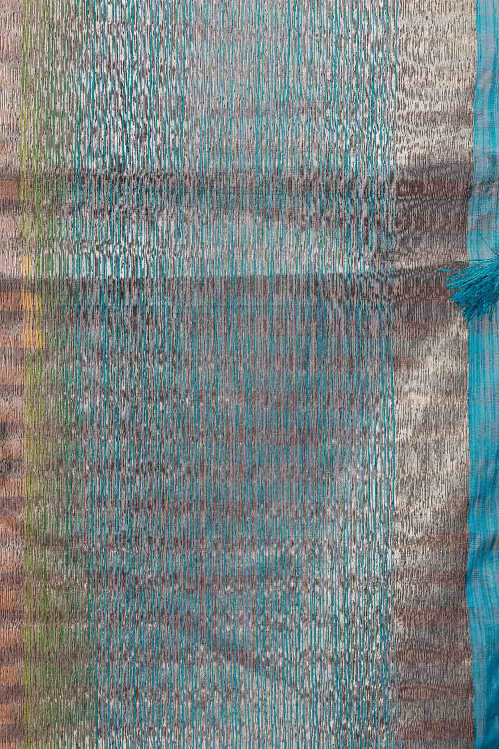 Mustard Yellow Semi Jute Saree