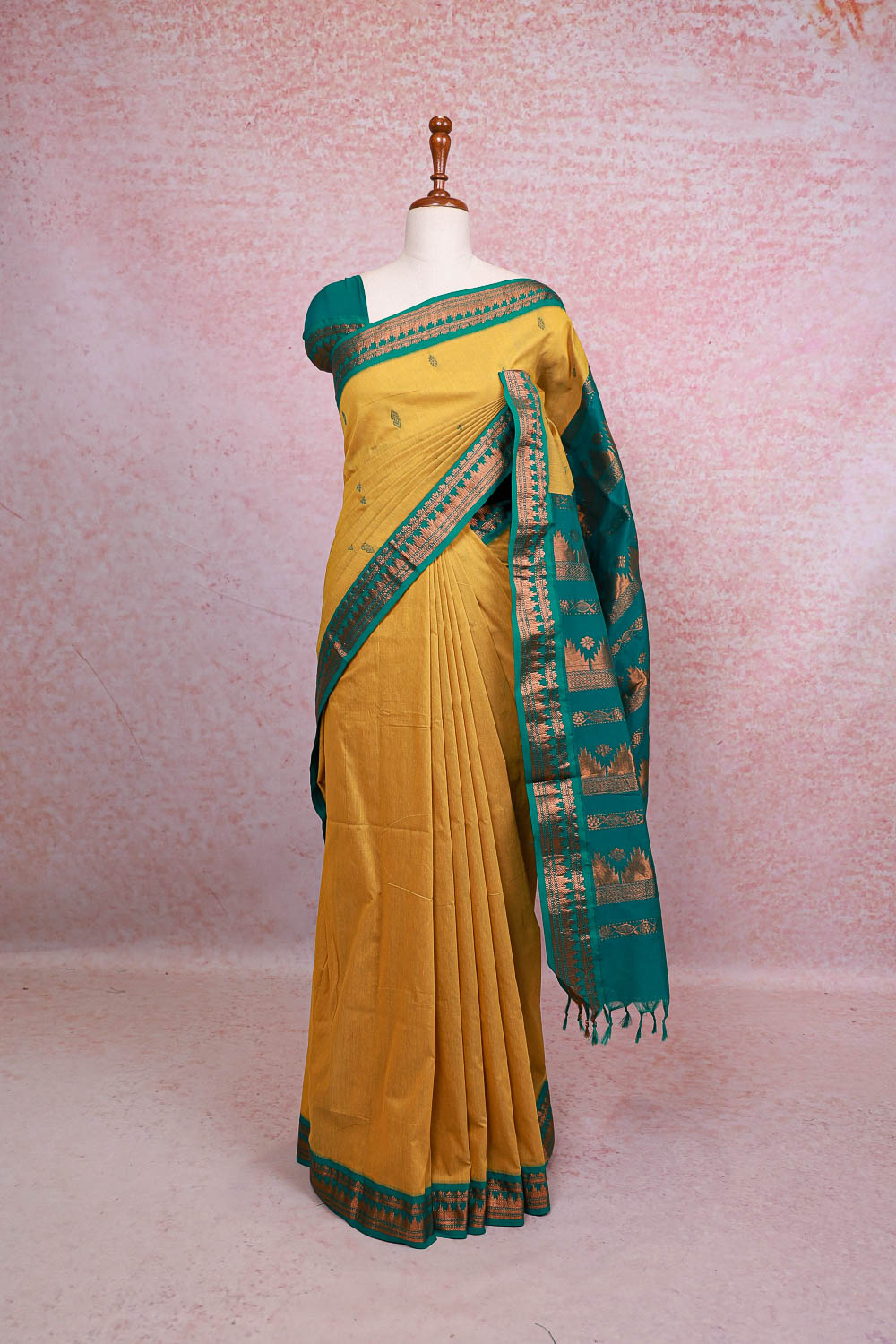 Mustard Yellow Narayana Pattu Saree