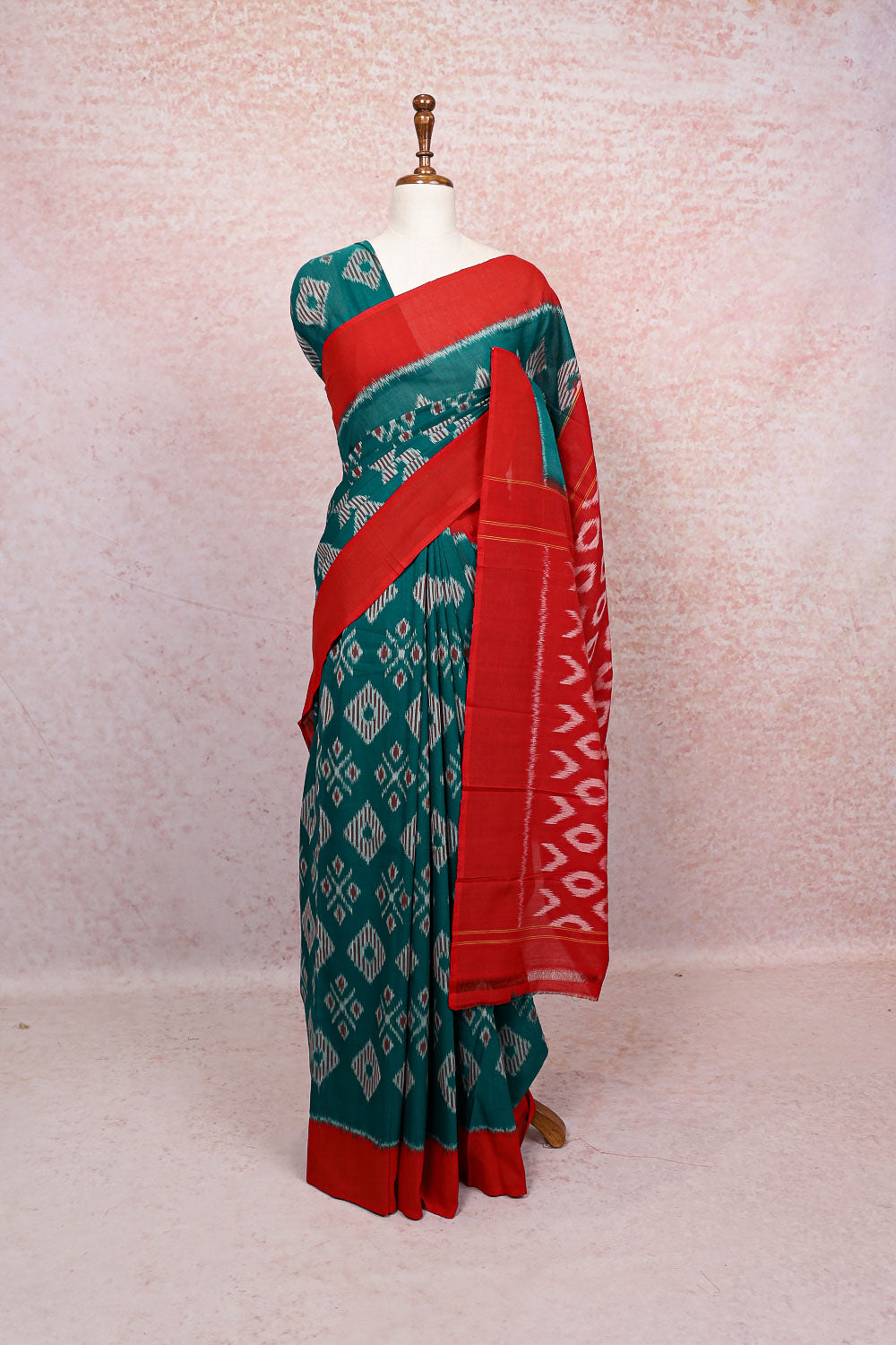 Green Cotton Saree