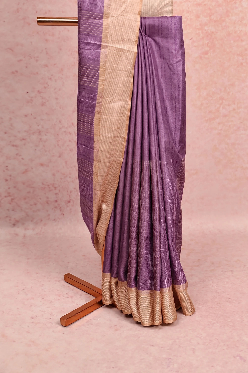 Lavender Semi Jute Saree