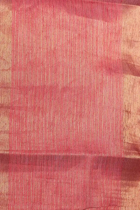 Maroon Semi Jute Saree