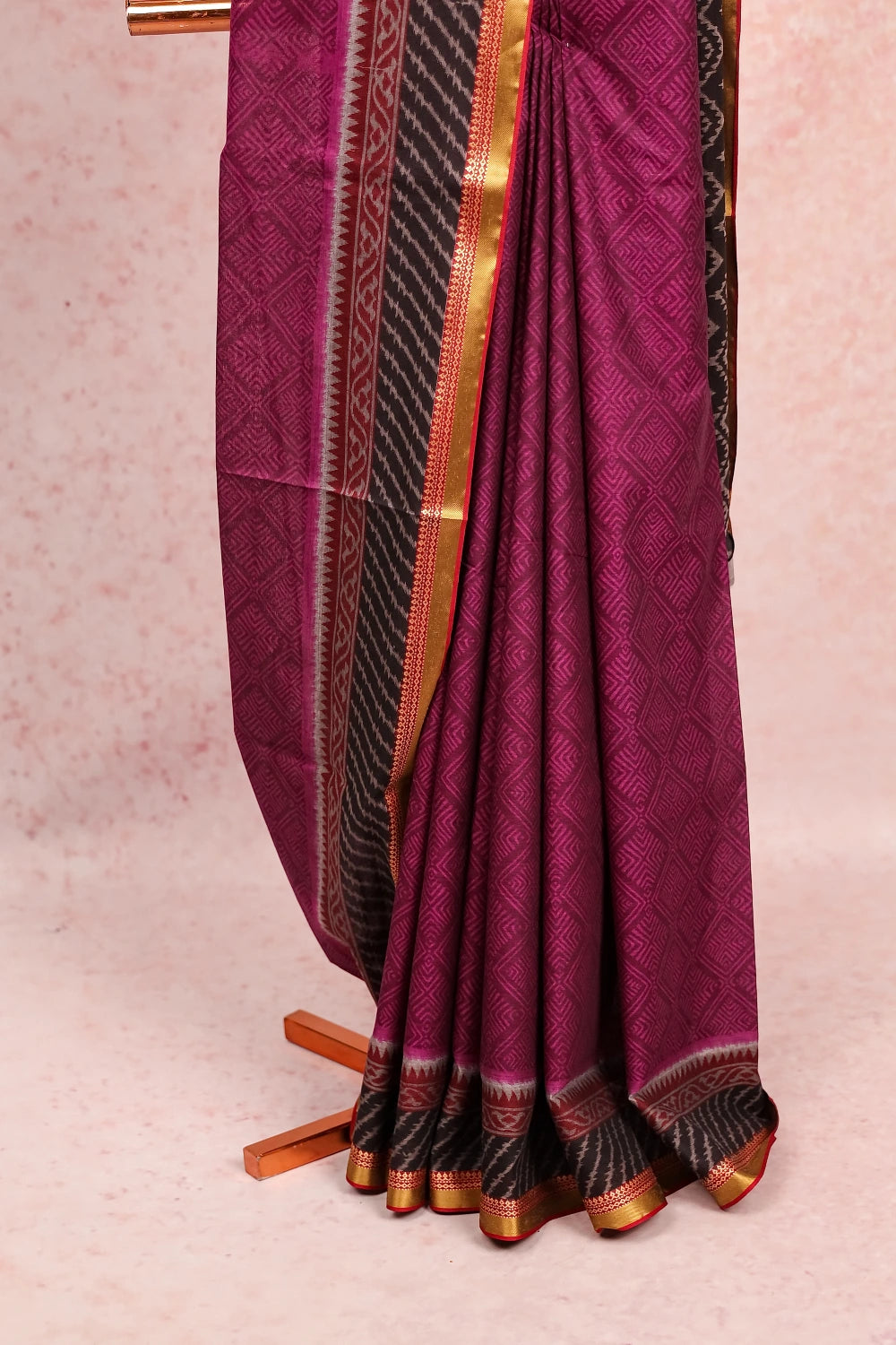 Purple Chanderi Cotton Saree