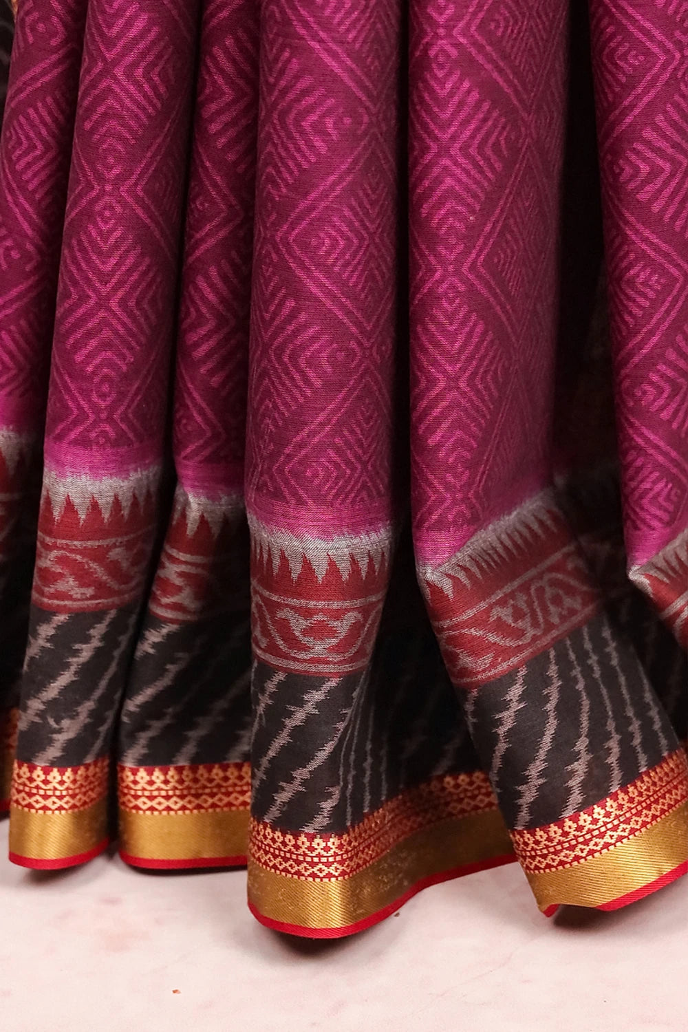 Purple Chanderi Cotton Saree