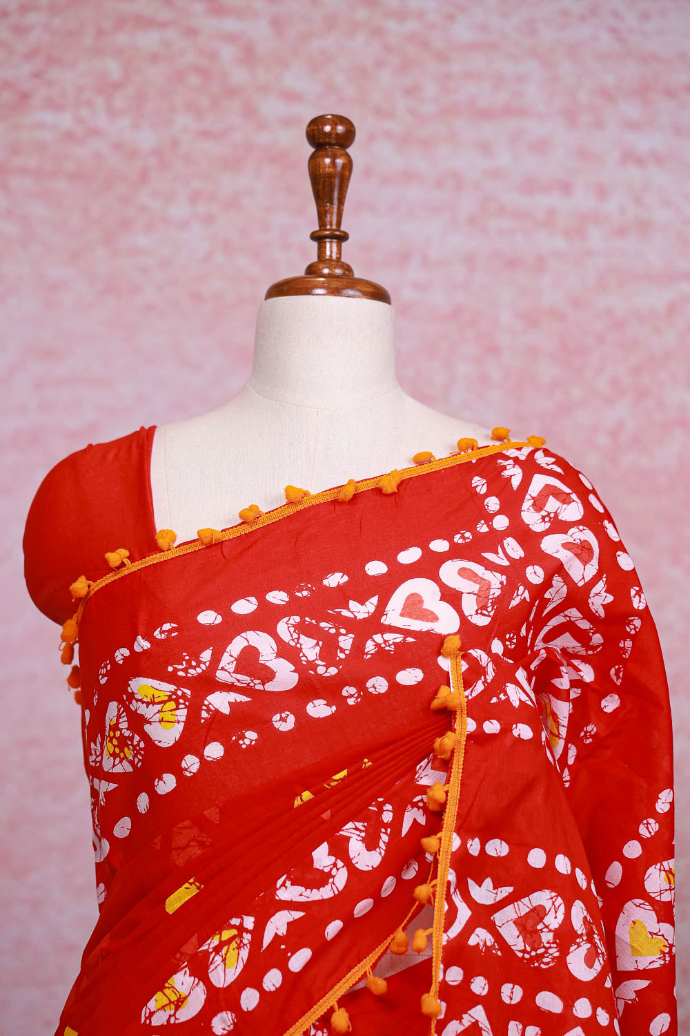 Red Cotton Saree
