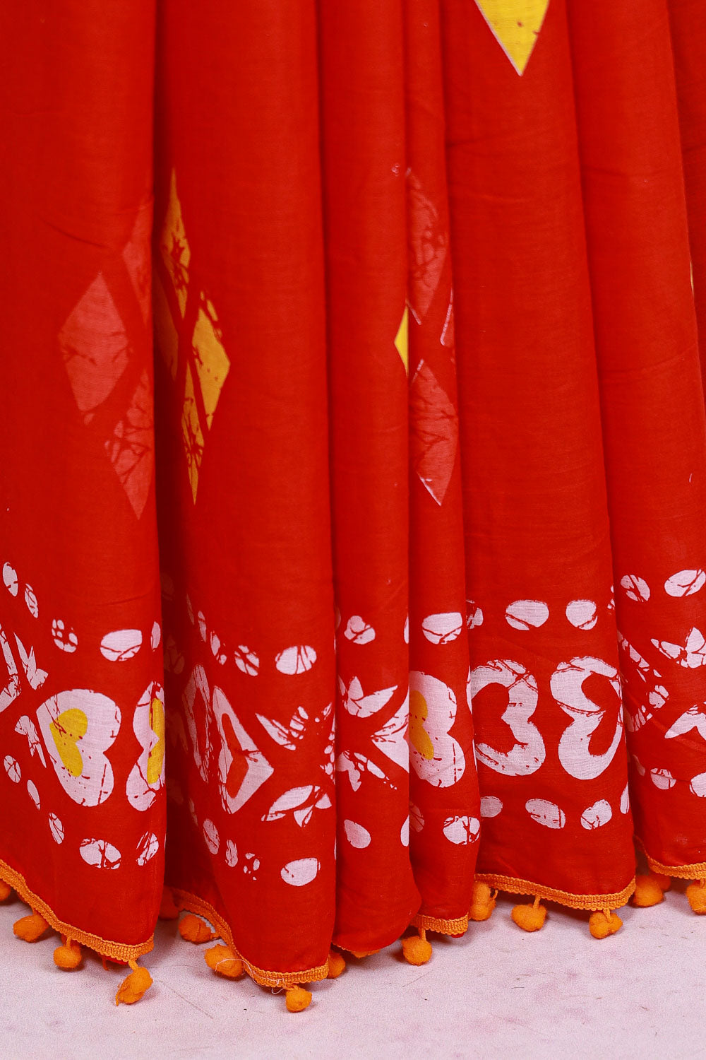 Red Cotton Saree
