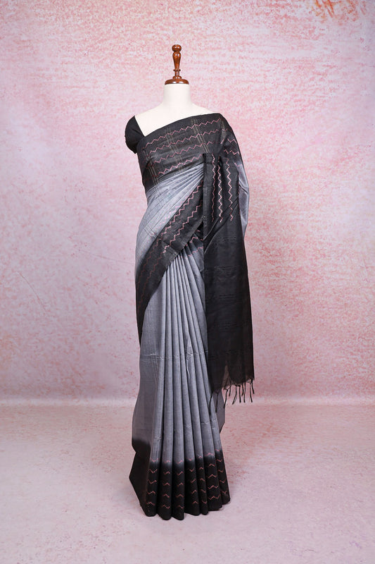 Ash Semi Tussar Saree