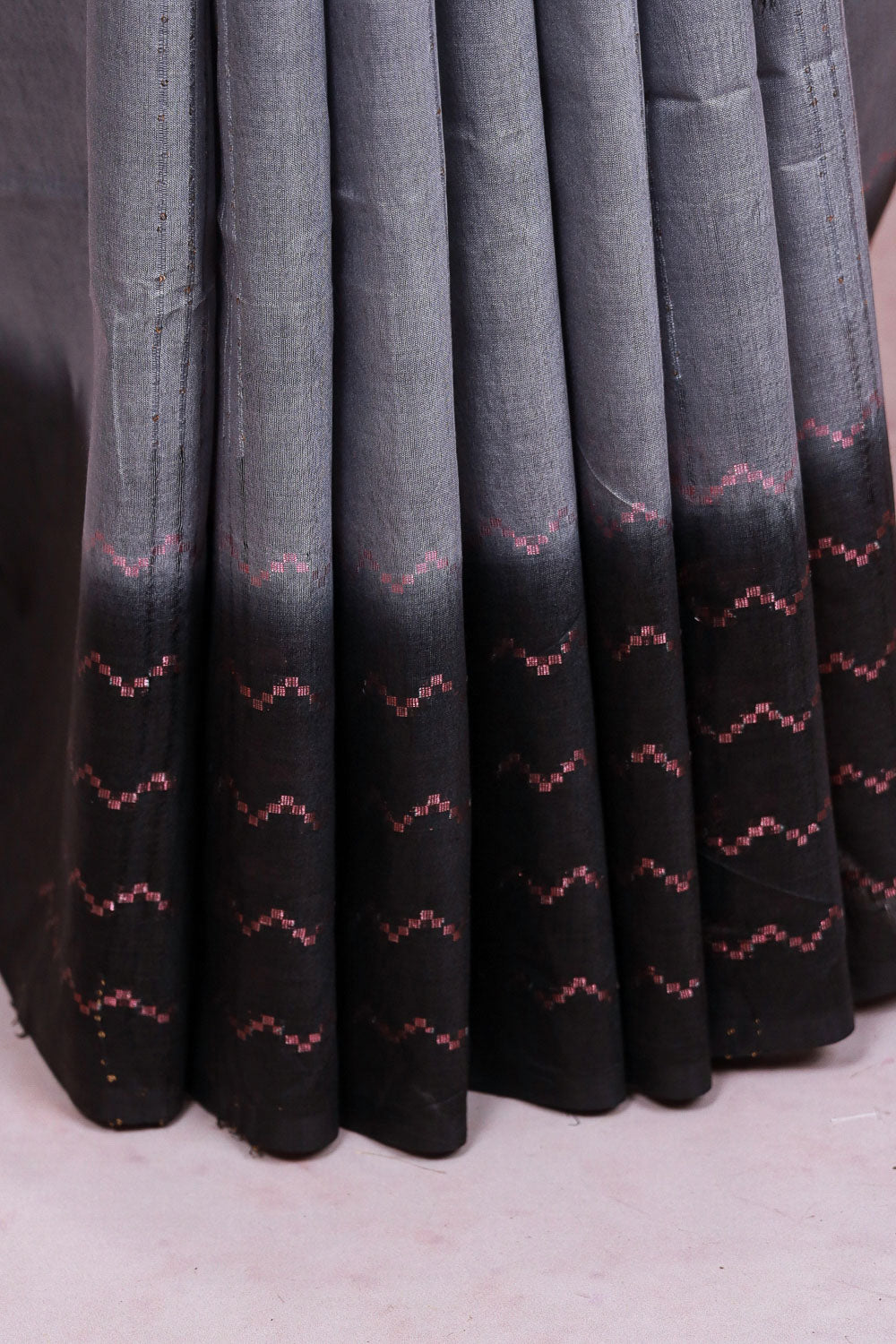 Ash Semi Tussar Saree - Seematti