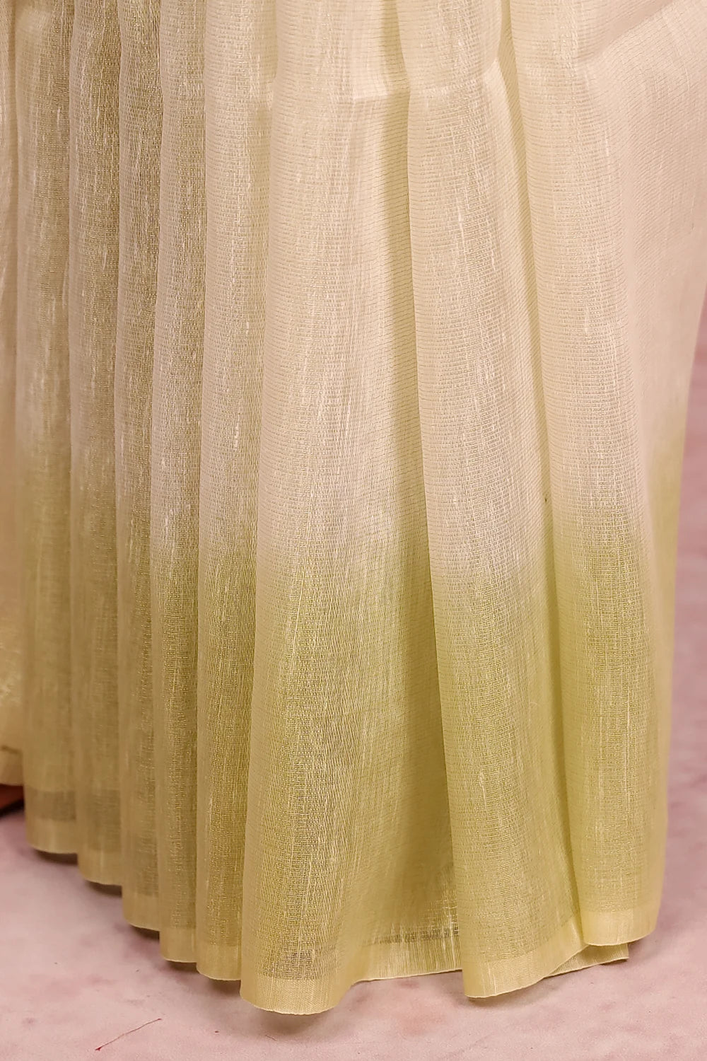 Off White Linen Tissue Saree