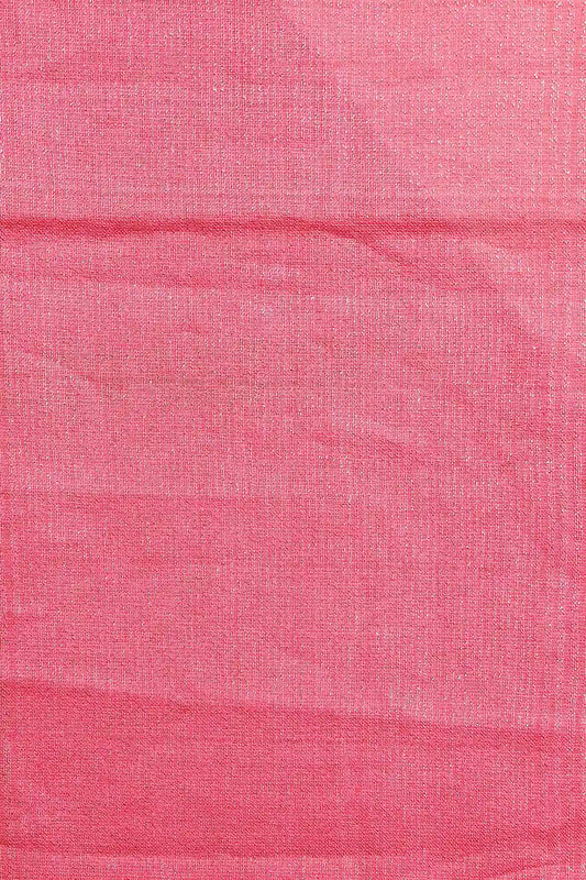 Pink Semi Linen Saree