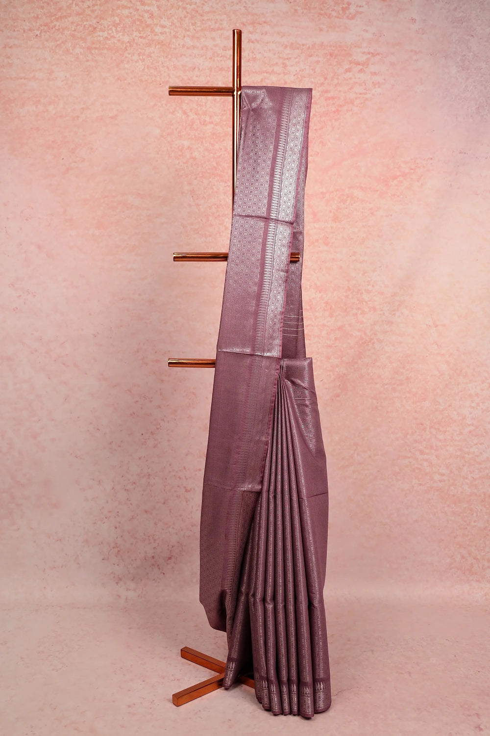 Lavender Semi Tussar Saree