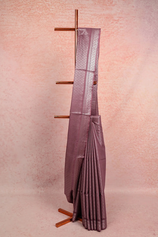 Lavender Semi Tussar Saree