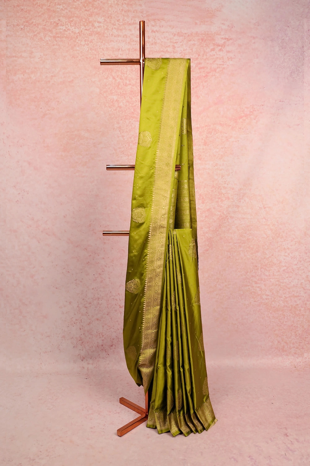 Green Semi Banarasi Saree