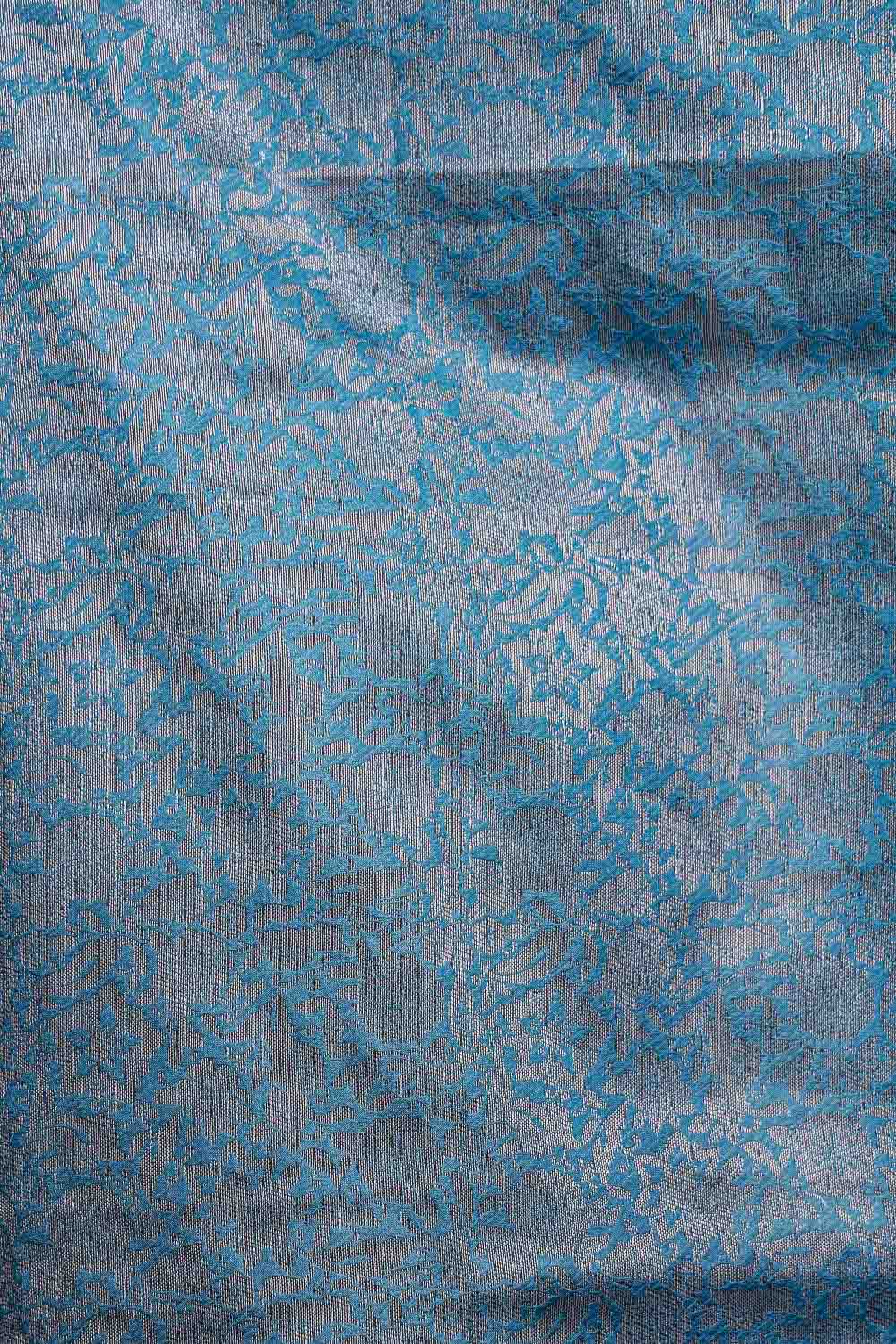 Blue Semi Jute Saree