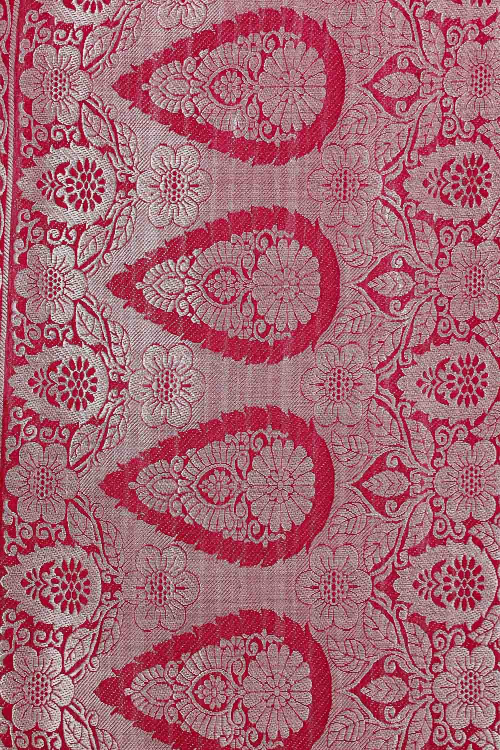 Beet Root Color Semi Crepe Saree