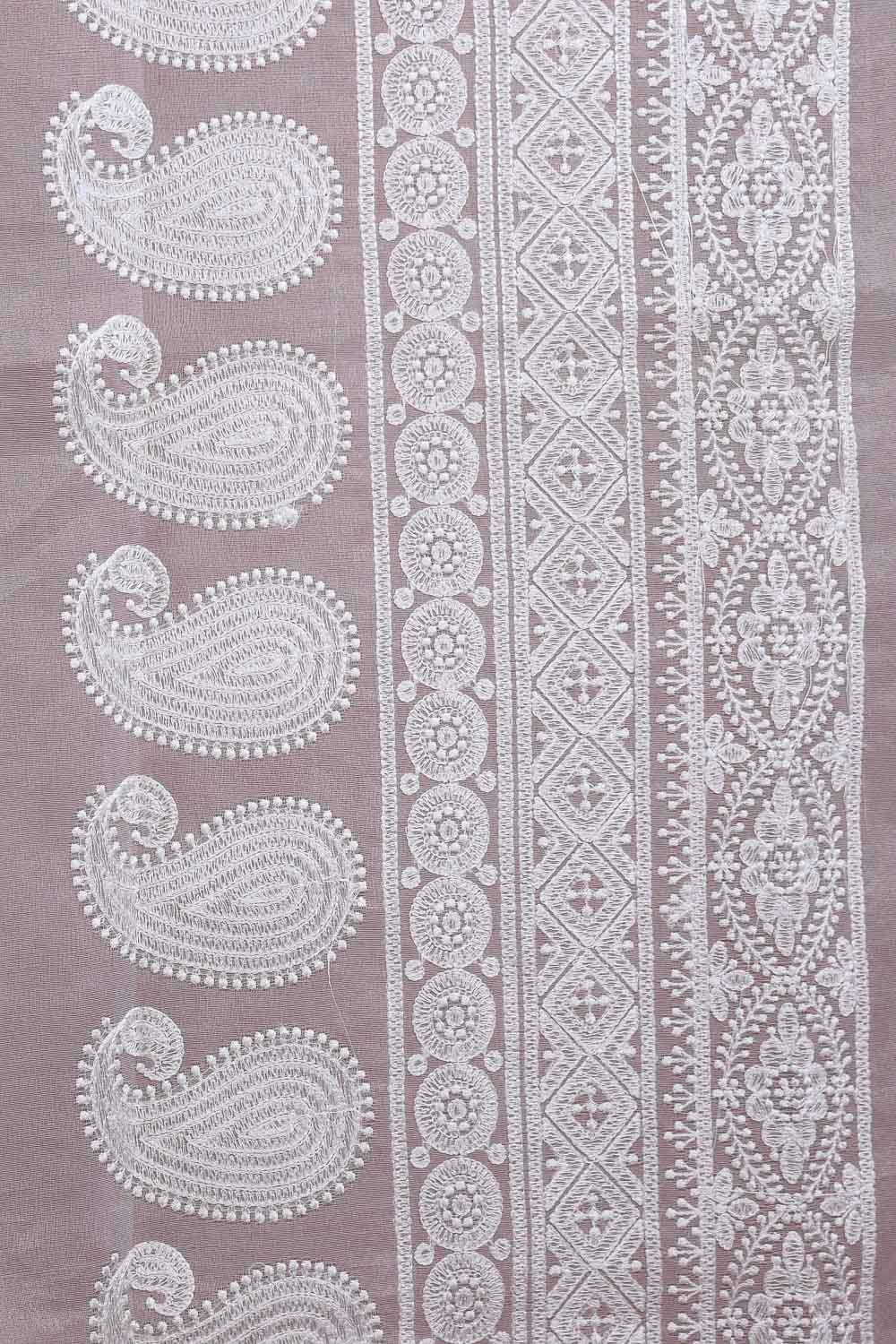 White Semi Organza Saree