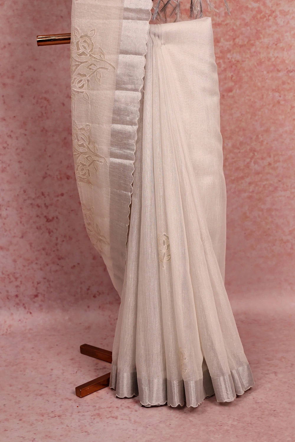 Silver Semi Tissue Saree