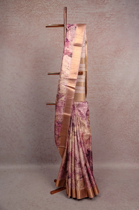 Multi Color Semi Jute Saree