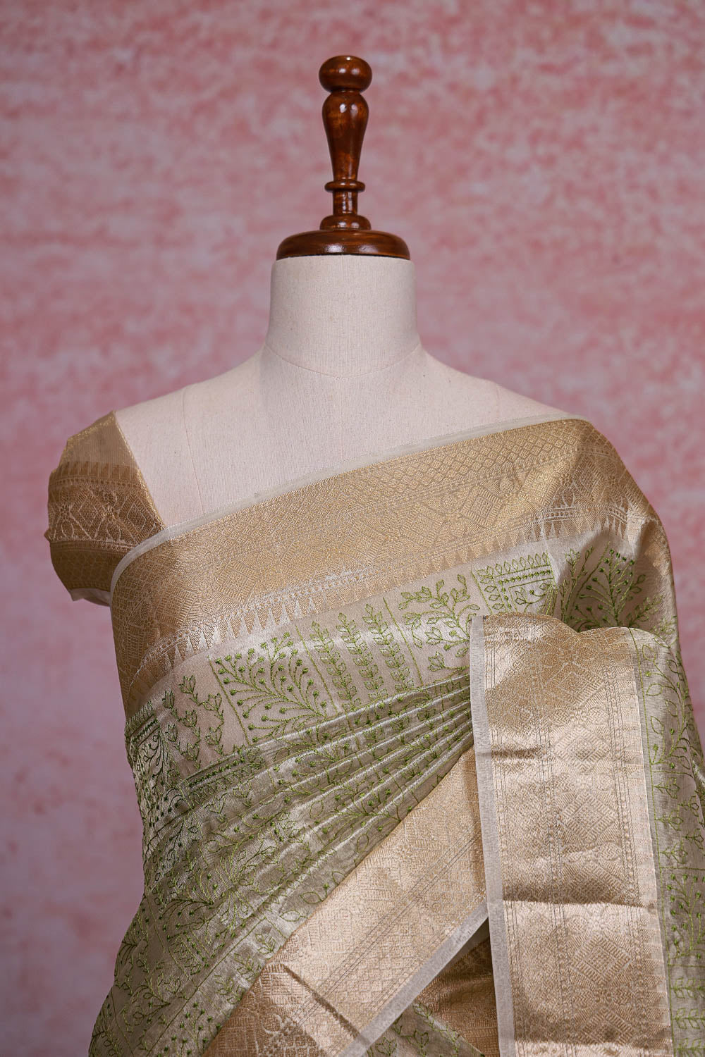 Gold Semi Tissue Saree