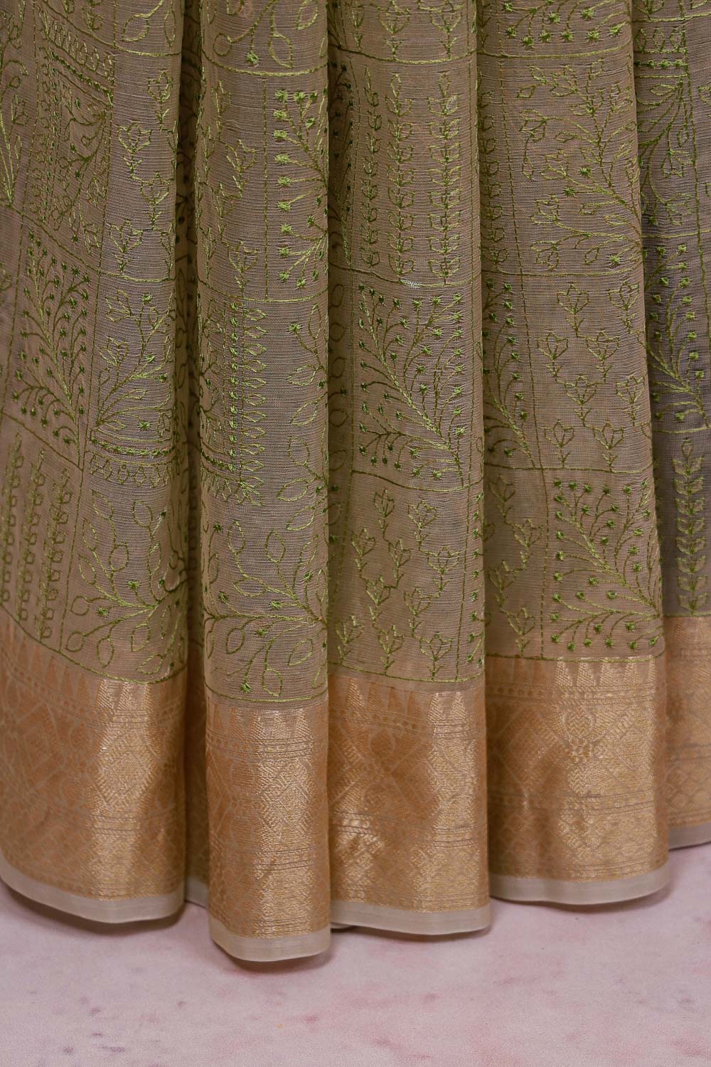 Gold Semi Tissue Saree