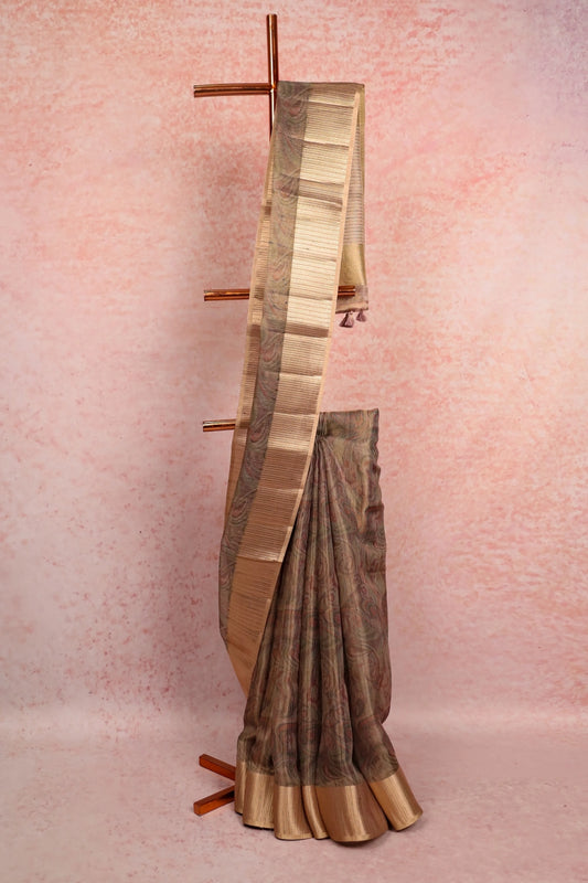 Multi Color Tissue Organza Saree