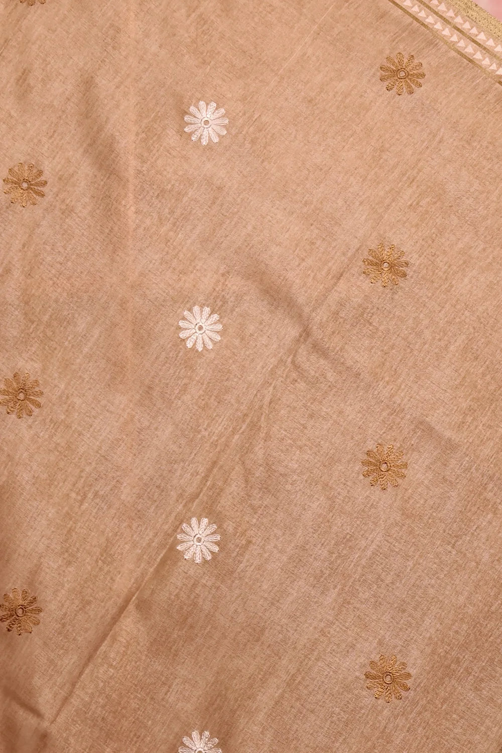 Chikku Color Semi Tussar Saree