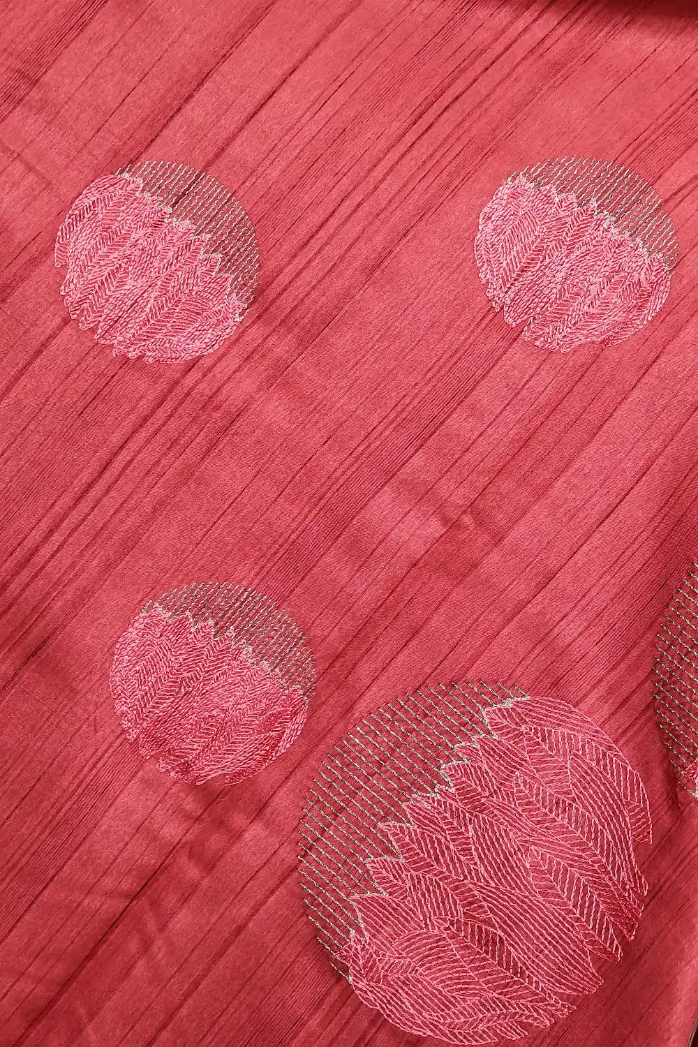 Onion Pink Semi Jute Saree